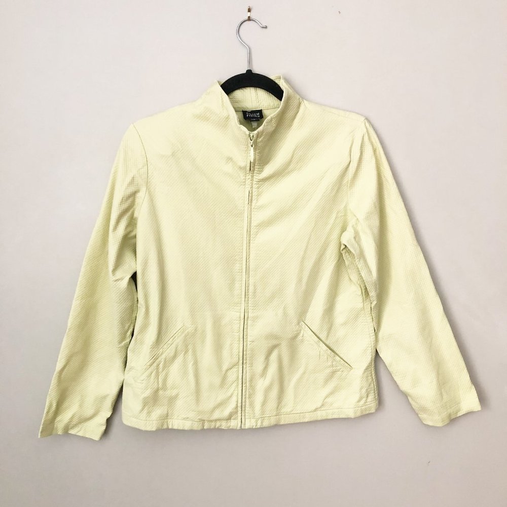 Eileen Fisher pastel green Quilted Jacket size Small